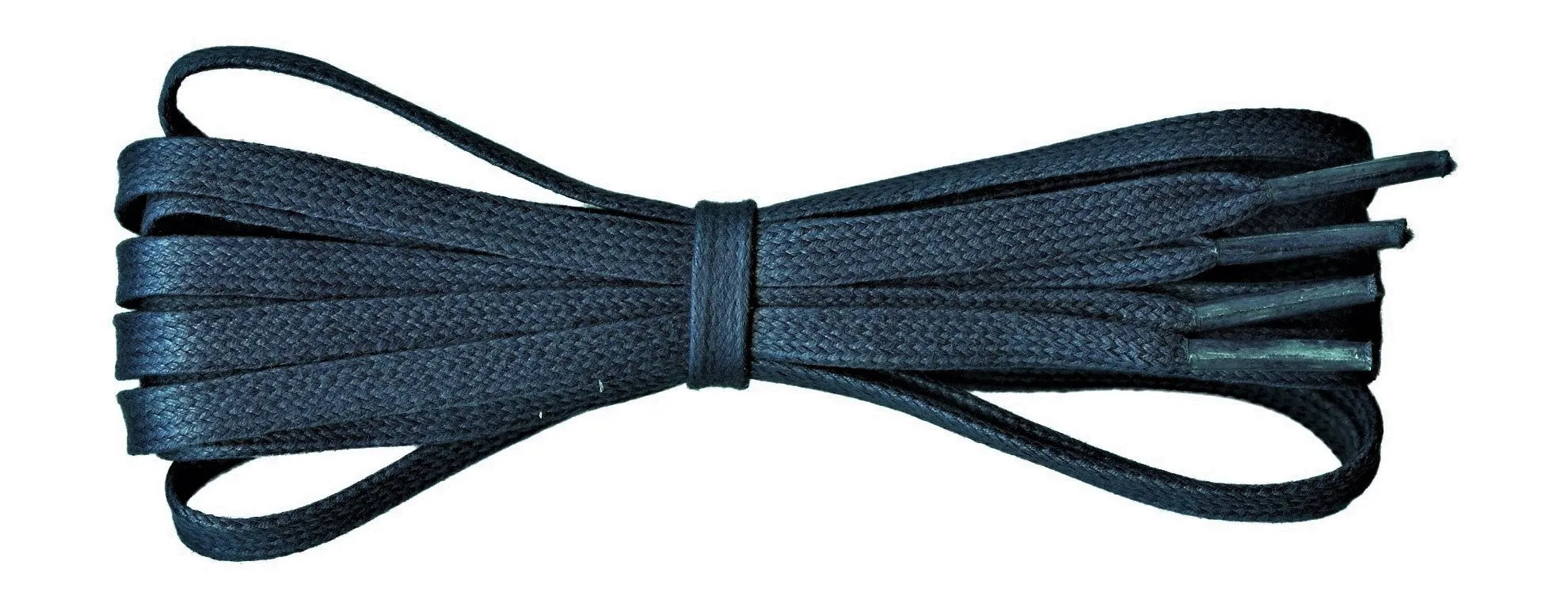 5/6 mm Flat Navy waxed cotton shoelaces