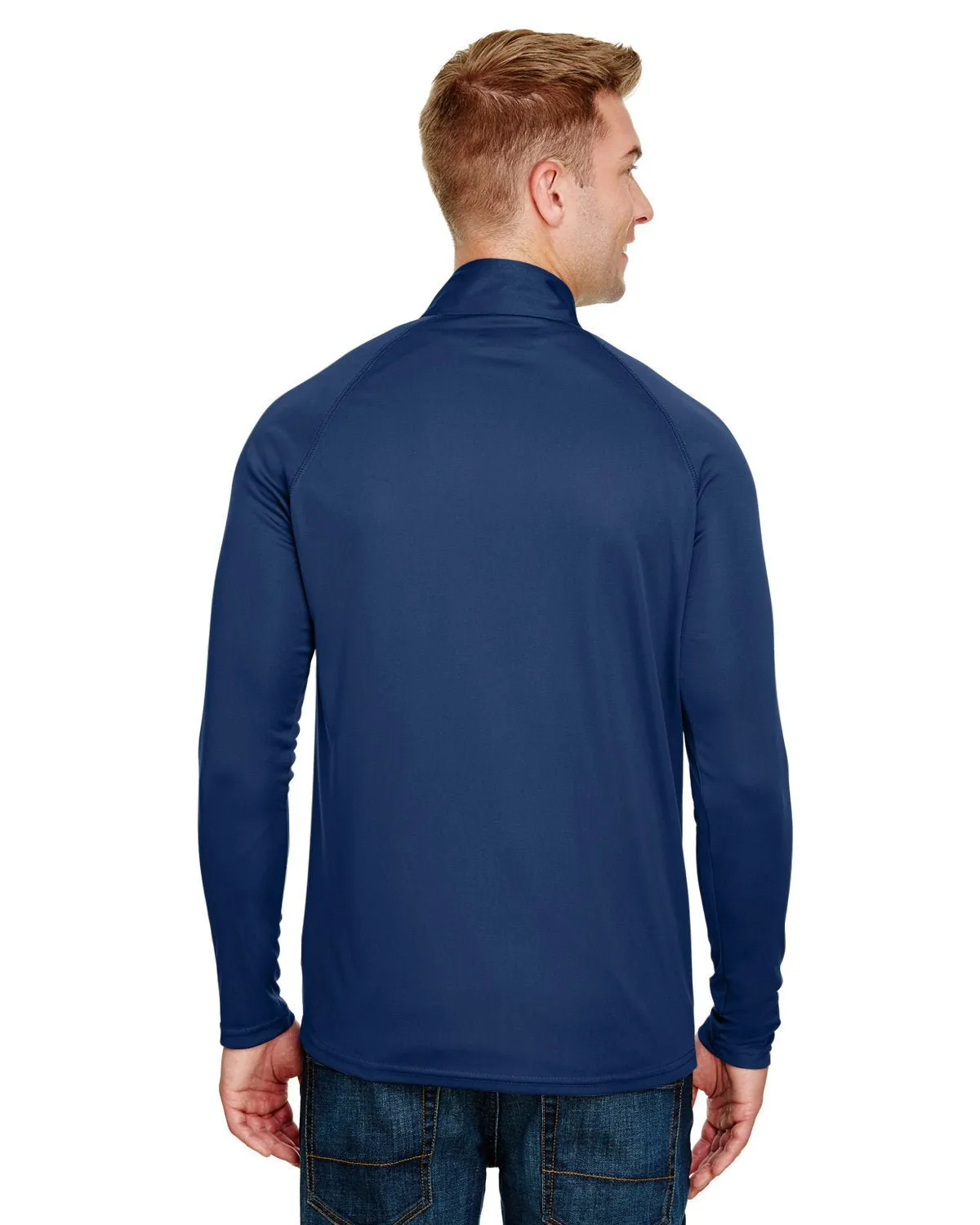 A4 N4268 Adult Daily Polyester 1/4 Zip