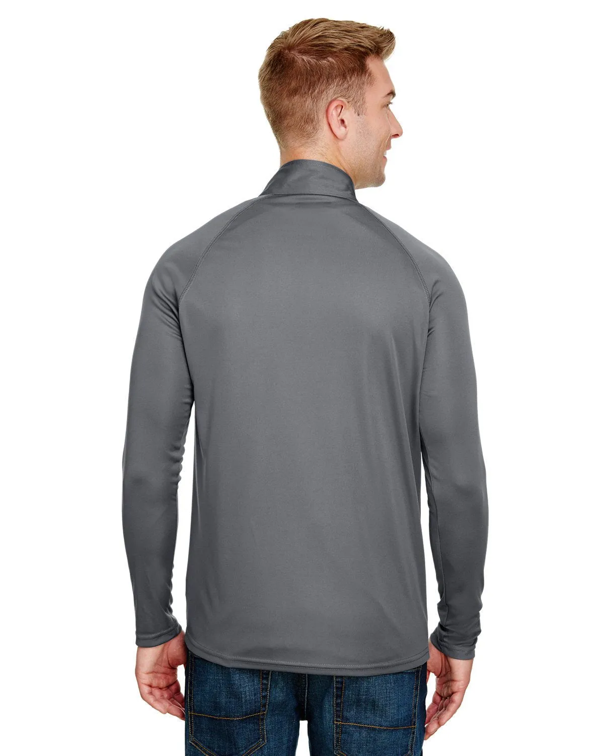 A4 N4268 Adult Daily Polyester 1/4 Zip