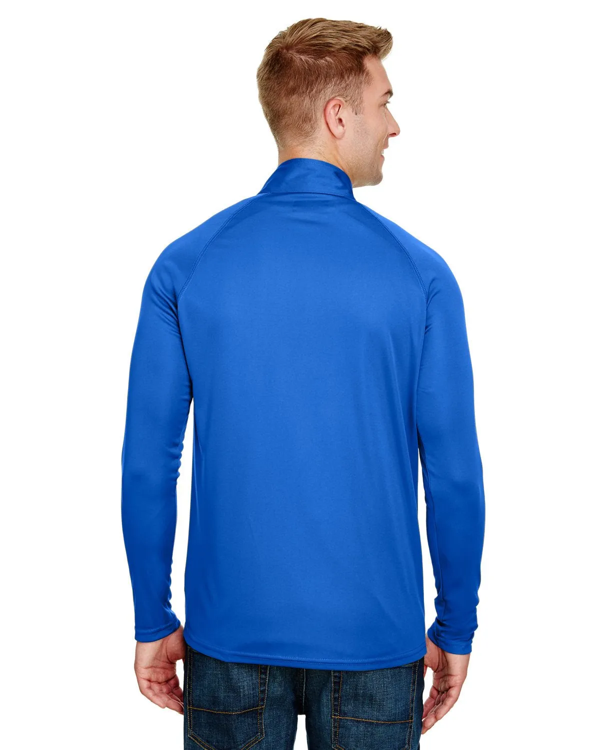 A4 N4268 Adult Daily Polyester 1/4 Zip