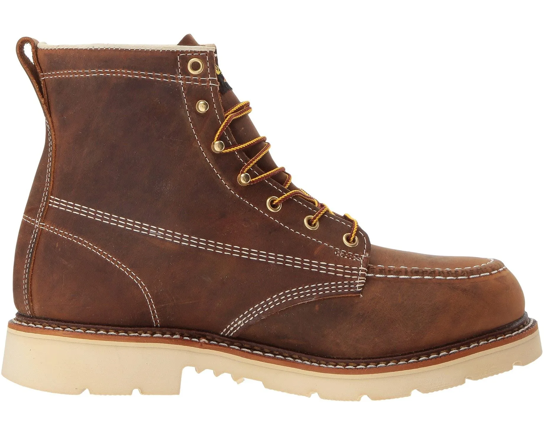 American Heritage 6" Moc Toe Safety Thorogood Boots, Brown