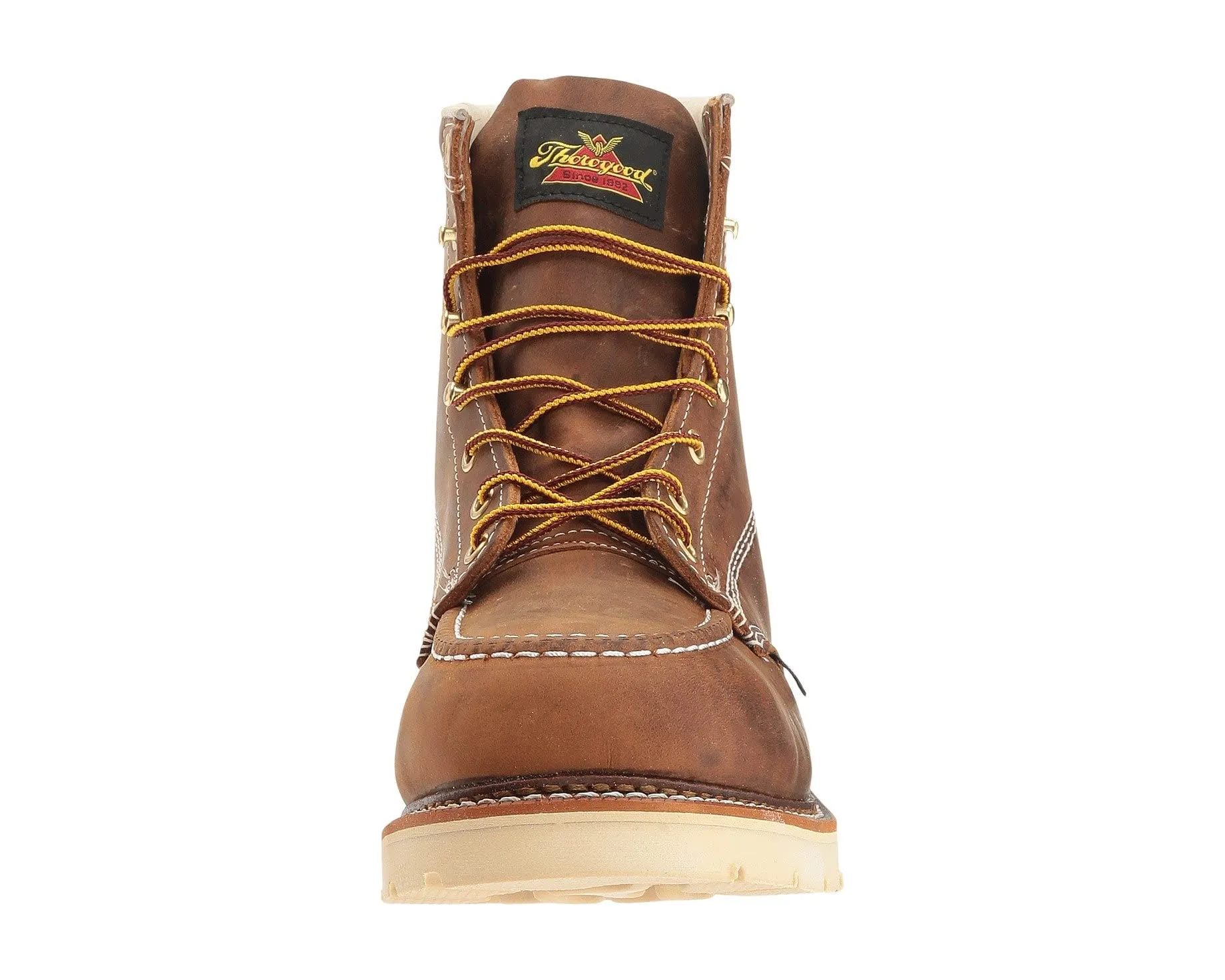 American Heritage 6" Moc Toe Safety Thorogood Boots, Brown