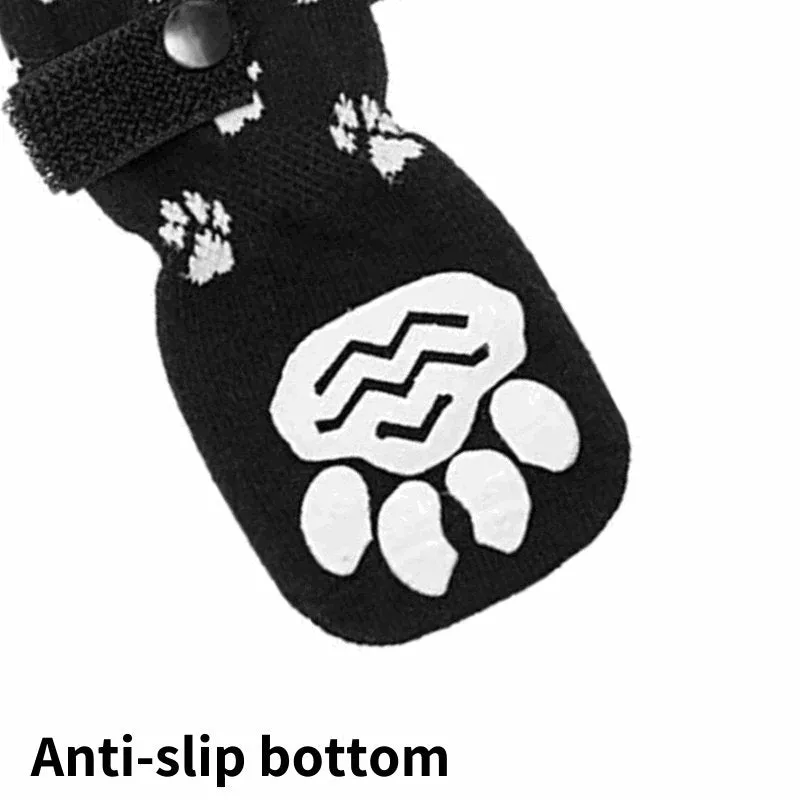 Anti-Skid Black Paw Socks