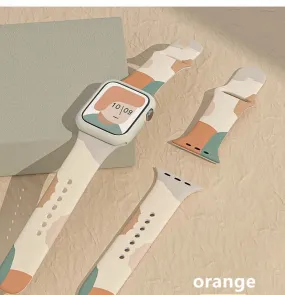 apple-watch-strap-apple-watch-morandi-silicone-heat-transfer-strap-iwatch7-representative-strap