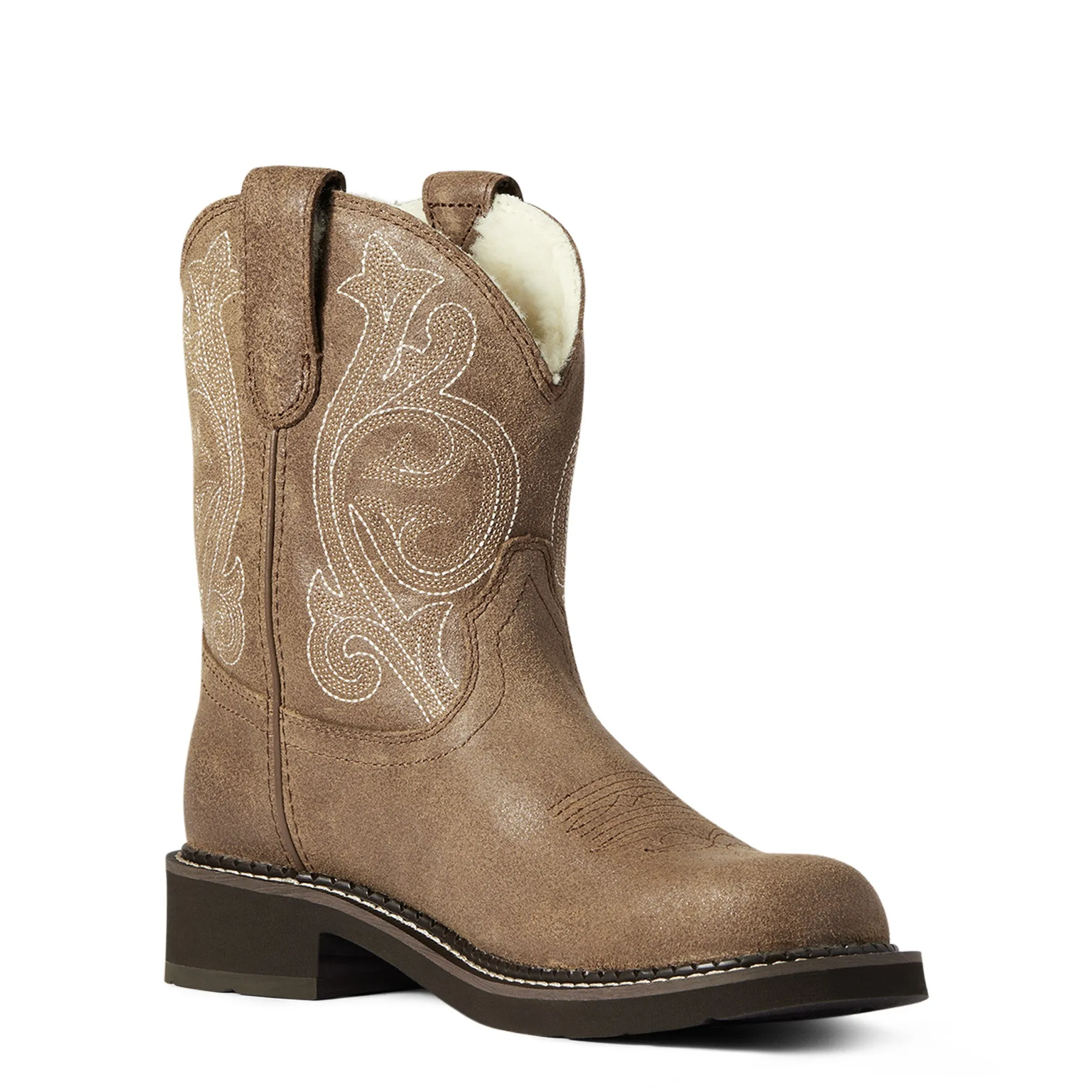 Ariat Ladies 10038374 Fatbaby Cosy Ash Brown Western Boots