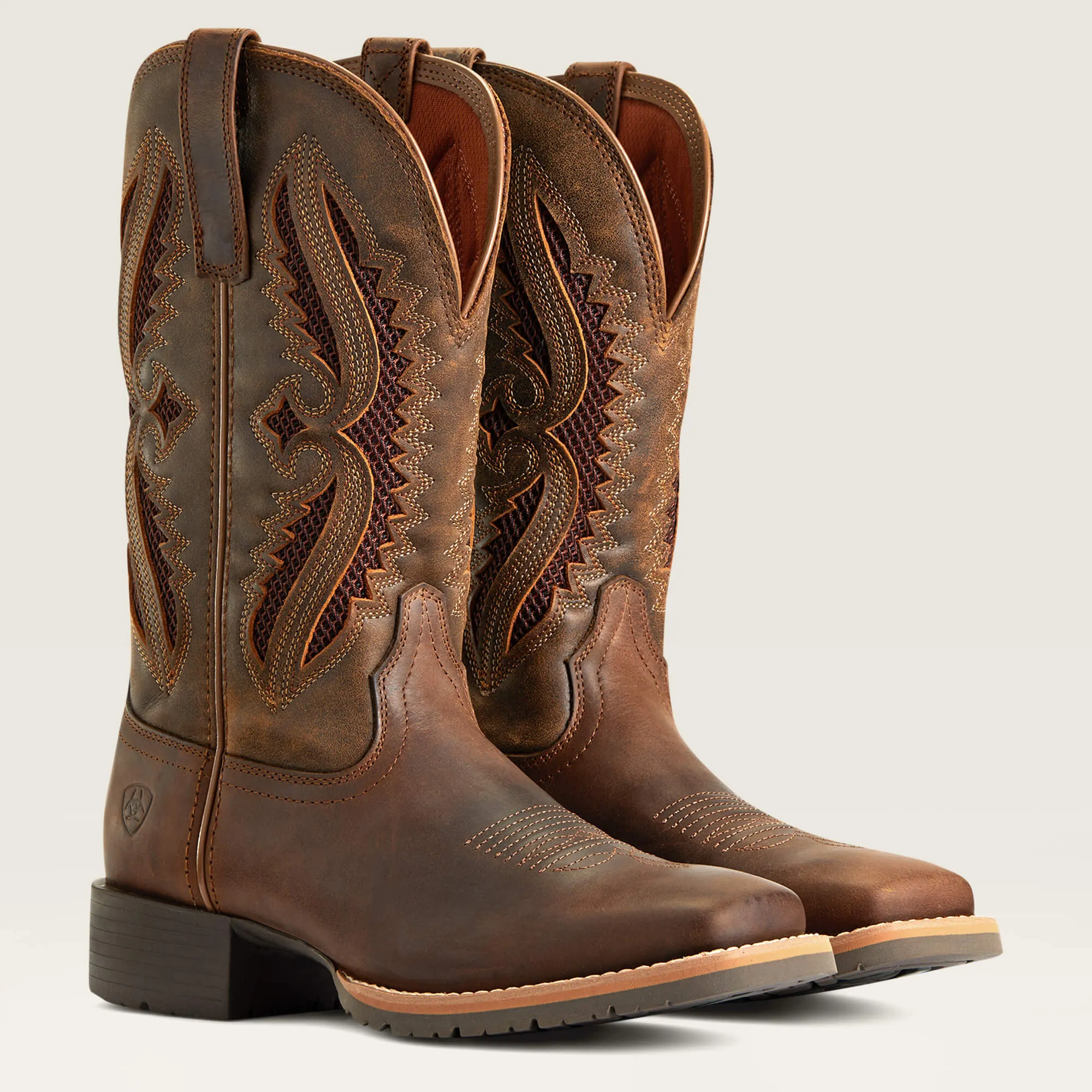 Ariat Women's Distressed Tan Hybrid Rancher VentTek Western Boot