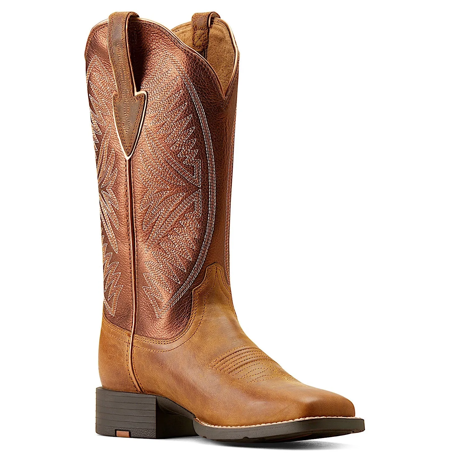 Ariat Womens Round Up Ruidoso Cedar Pearl / Burnished Chestnut