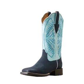 Ariat Womens Round Up Ruidoso Midnight In Marfa Roughout/Coastal Blue