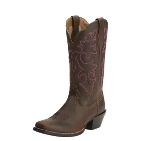 Ariat Women's Round Up Square Toe Boot - Powder Brown