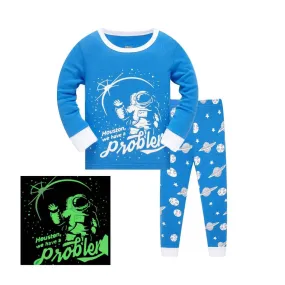 Glow-in-the-Dark Astronaut-Themed Pajama Set for Kids