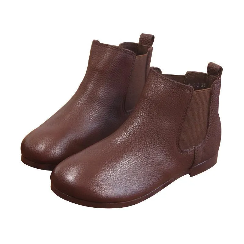 Babakud Simple Handmade Leather Ankle Boots 35-41