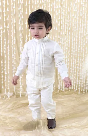 Baby Boy Slub Shirt-Cream