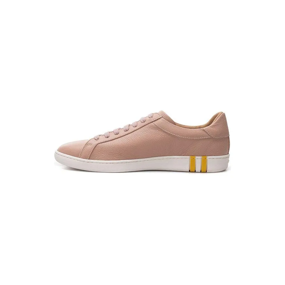 Bally Elegant Pink Cotton Leather Sneakers