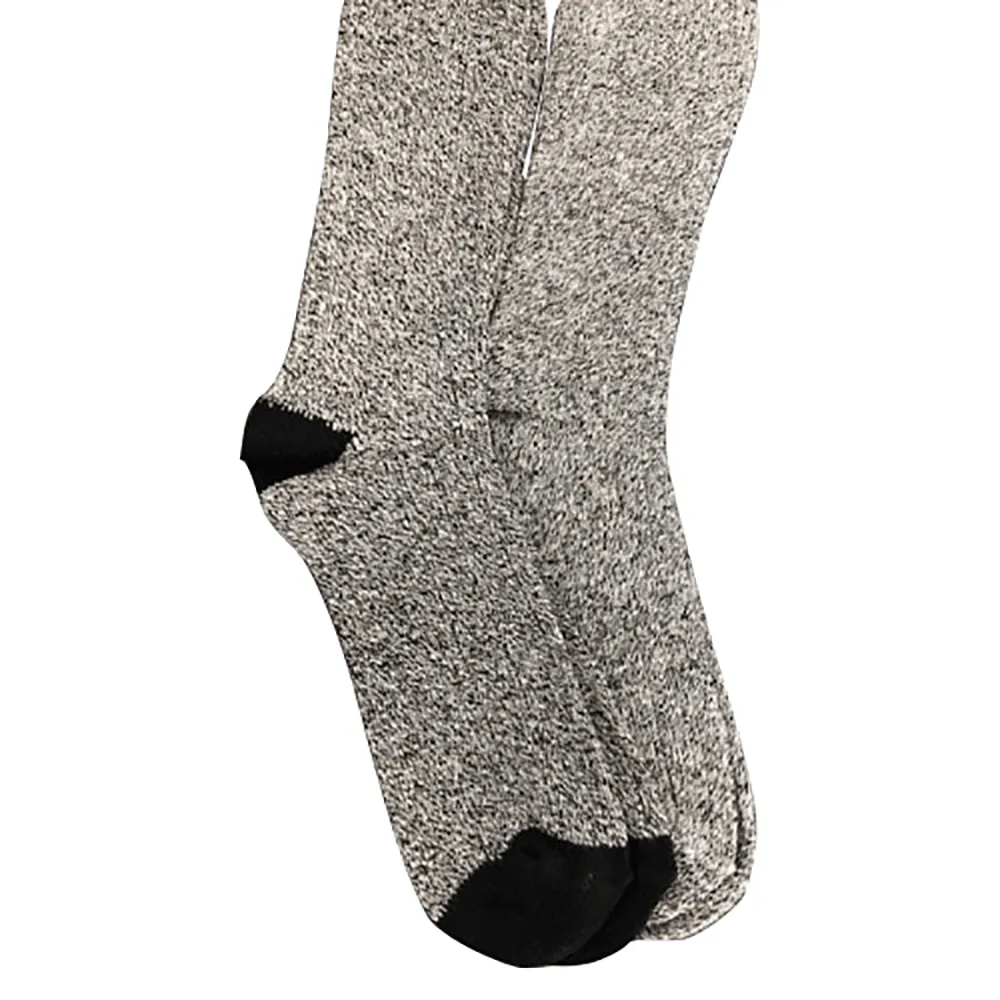 Big and Tall Men's Crew Socks Midweight Cotton Blend in Fashionable Heather Colors