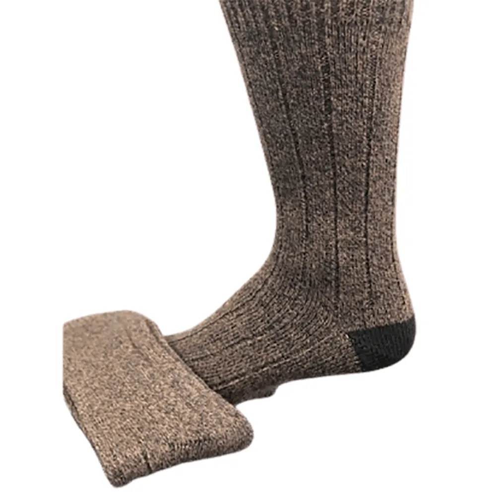 Big and Tall Men's Crew Socks Midweight Cotton Blend in Fashionable Heather Colors