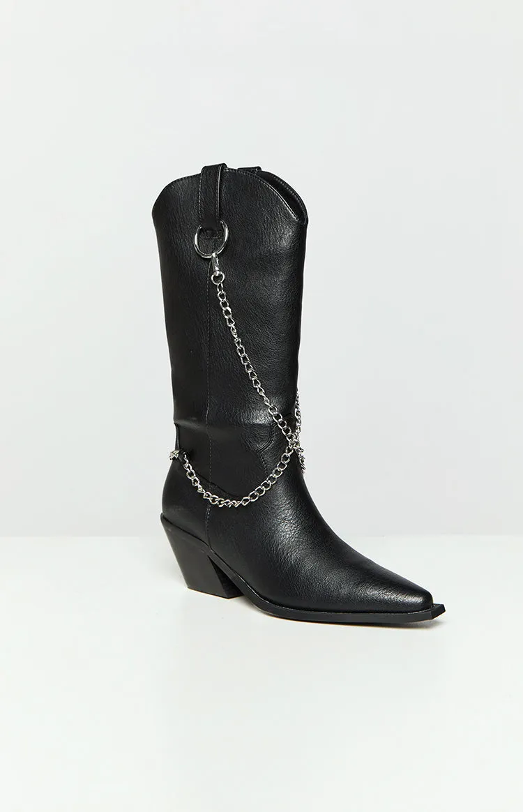 Billini Edward Black Cowboy Boots