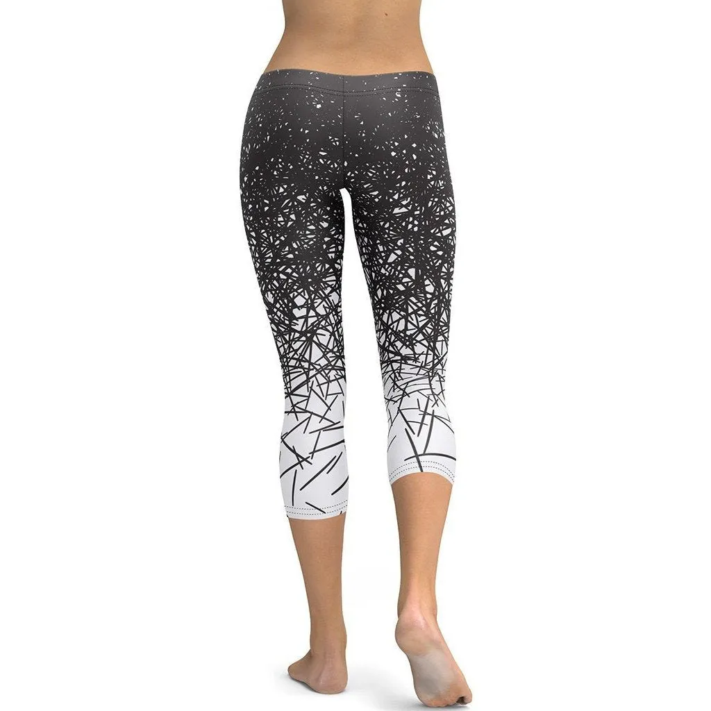 Black & White Ombre Capris