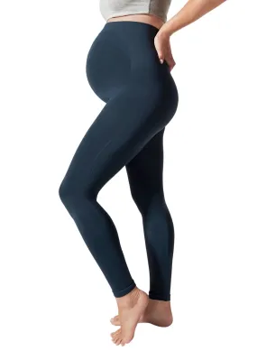 BLANQI Maternity Belly Support Leggings - Storm Blue