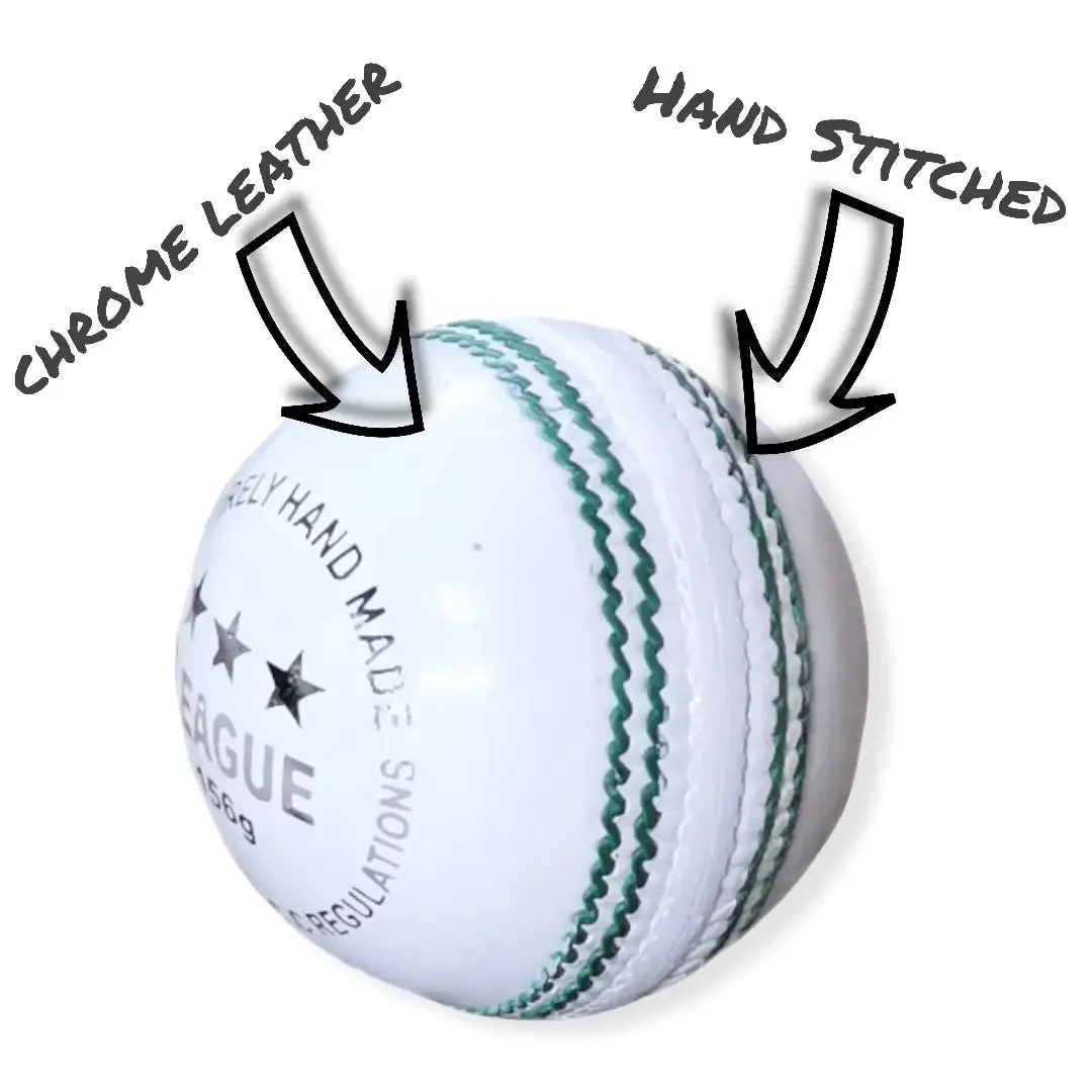 Bratla League Cricket Ball Leather Hard Ball Hand Stitched Pack of 6 Senior 156g