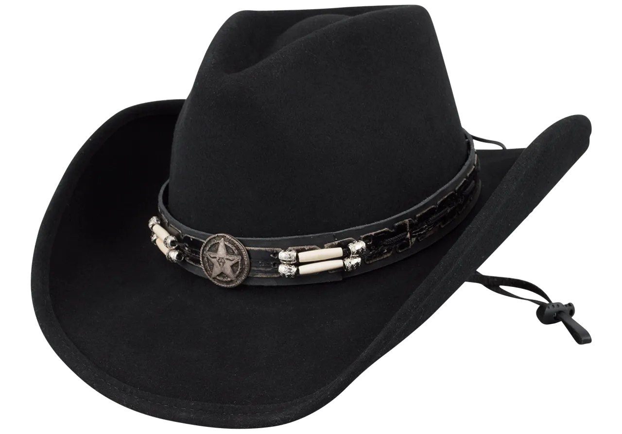 Bullhide Skynard Felt Cowboy Hat - Black