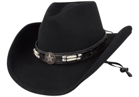 Bullhide Skynard Felt Cowboy Hat - Black