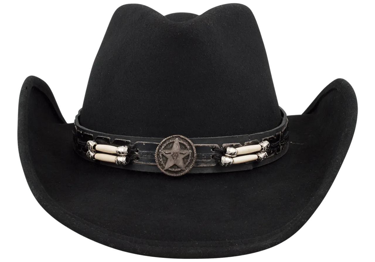 Bullhide Skynard Felt Cowboy Hat - Black