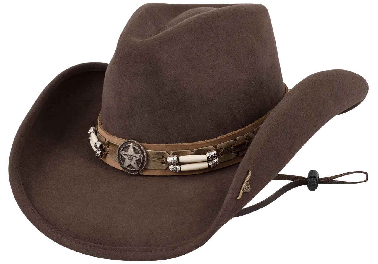 Bullhide Skynard Felt Cowboy Hat - Chocolate