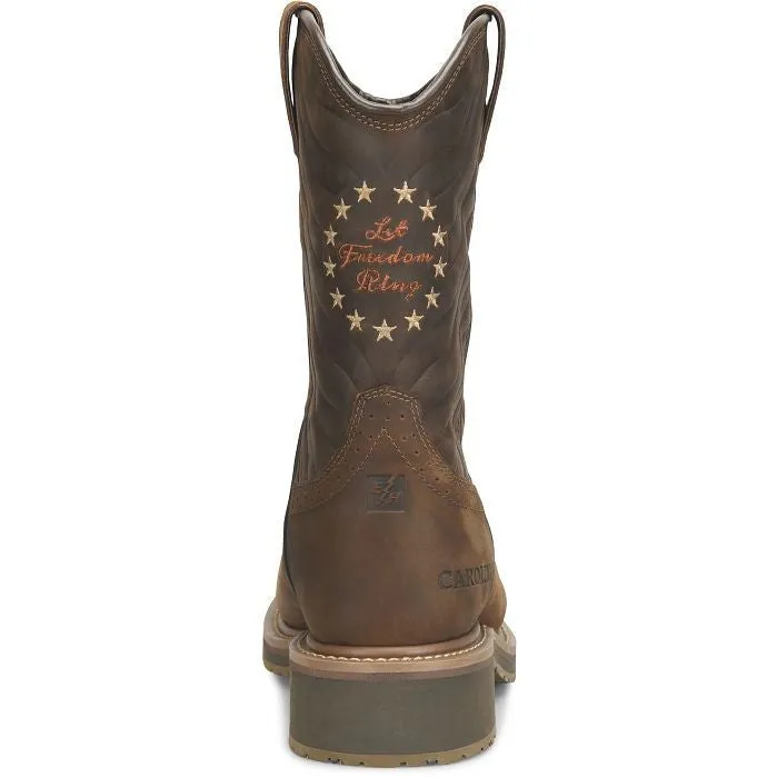 Carolina Men's Pipeline 10" Comp Toe WP Roper Work Boot -Brown- CA8541