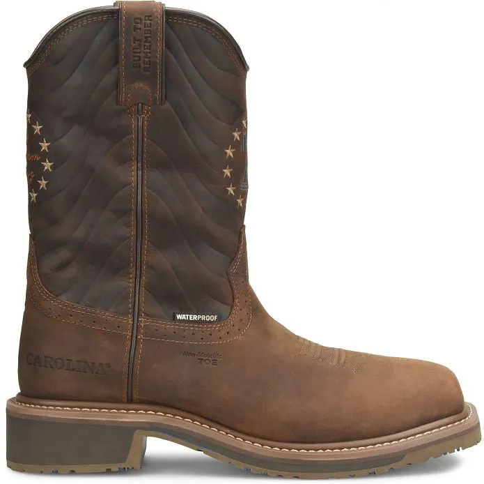 Carolina Men's Pipeline 10" Comp Toe WP Roper Work Boot -Brown- CA8541