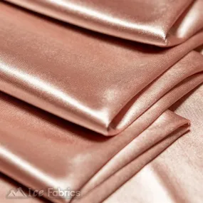 Casino 4 Way Stretch Satin Fabric Shiny Blush Silky Spandex