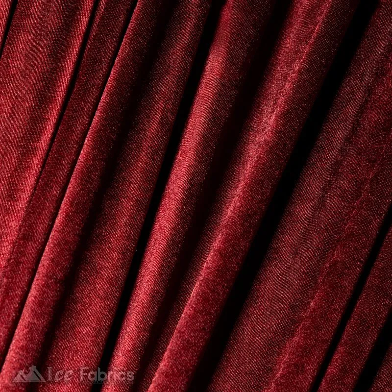 Casino 4 Way Stretch Satin Fabric Shiny Burgundy Silky Spandex