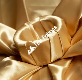 Champagne Shiny Bridal Satin Fabric