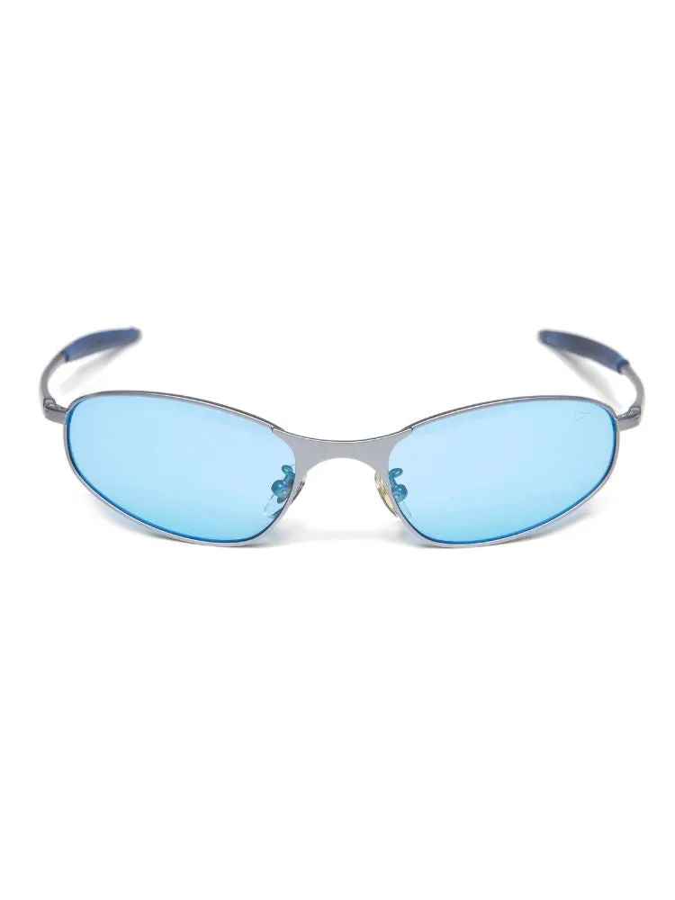 CHILLHANG Retro Y2K Cyber Sunglasses - Blue Lens