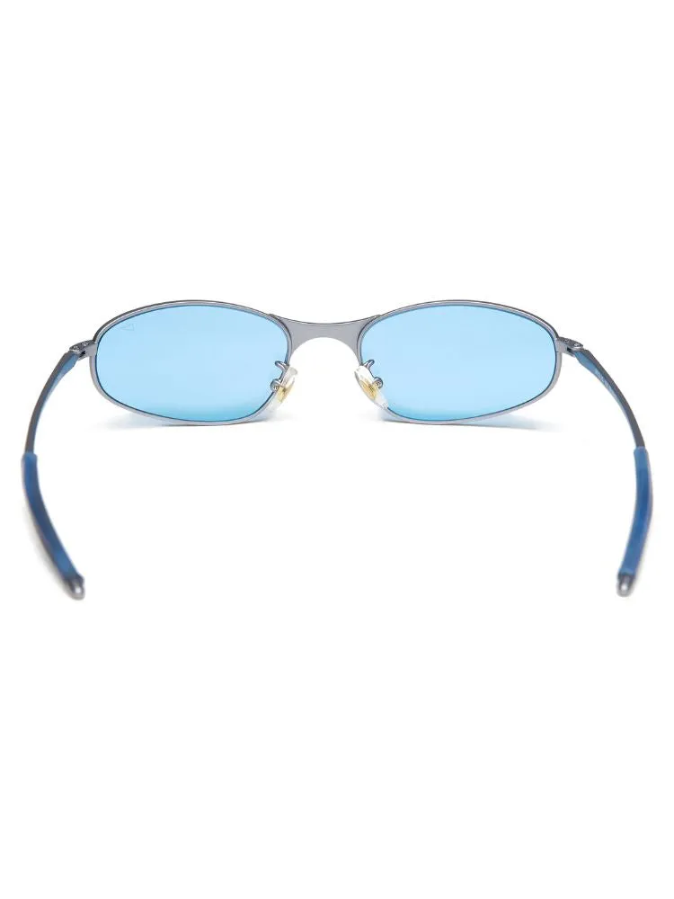 CHILLHANG Retro Y2K Cyber Sunglasses - Blue Lens