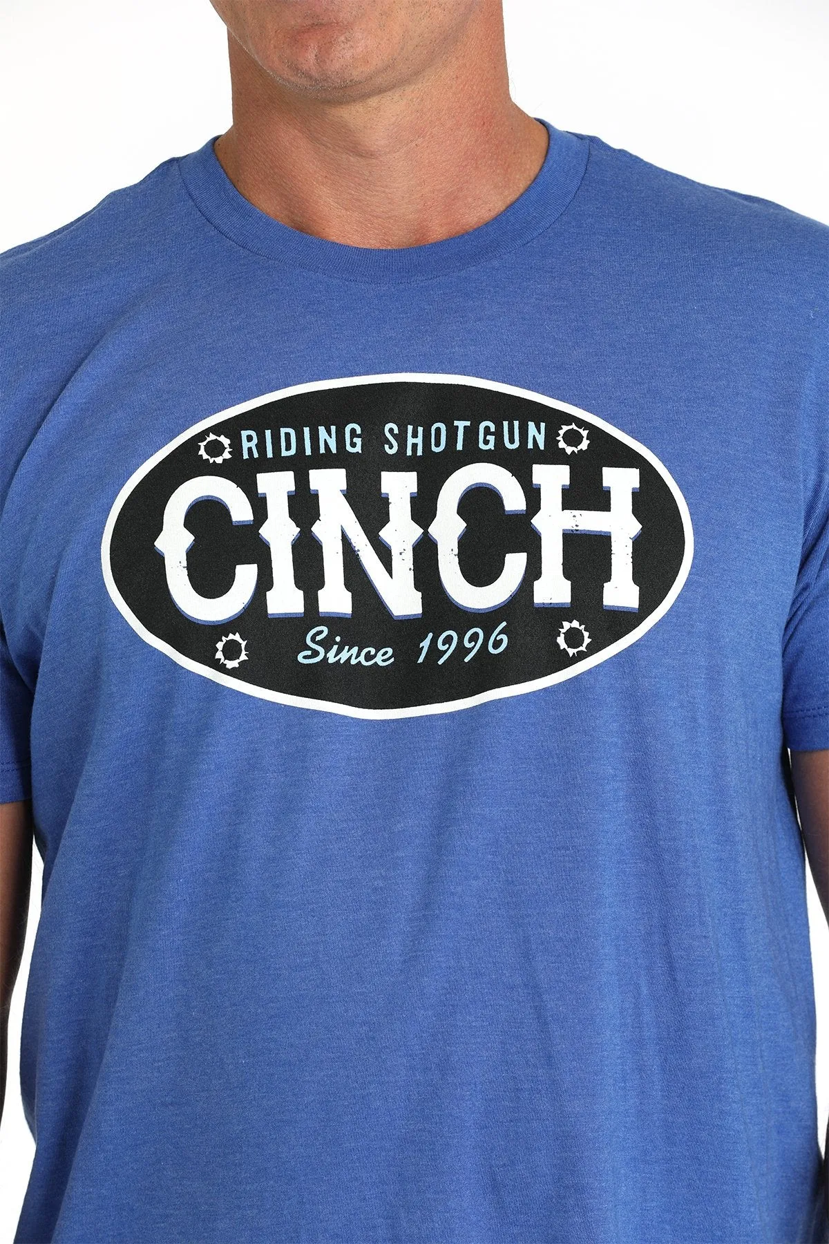 Cinch Mens Riding Shotgun Tee - Royal - MTT1690634