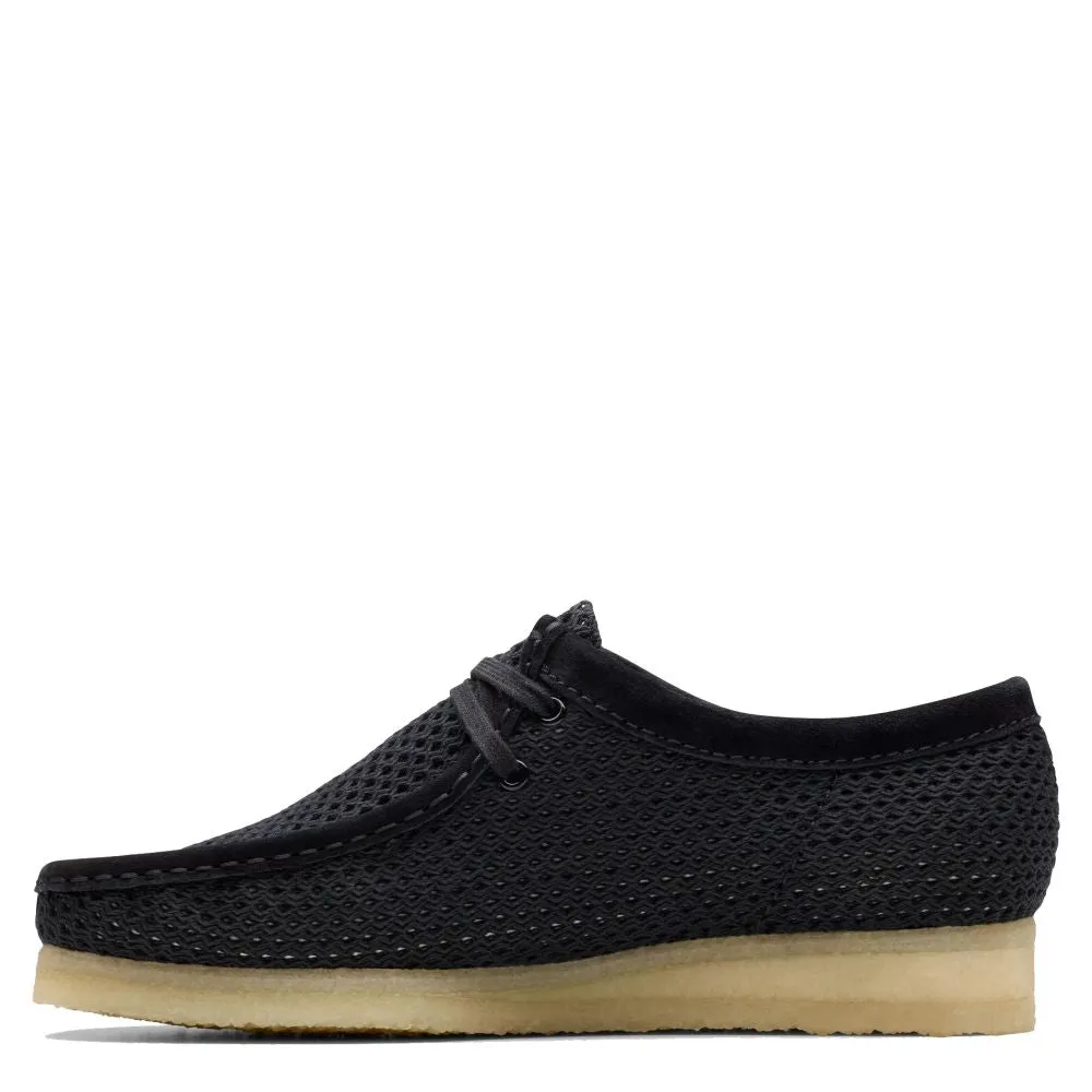 Clarks Men's Wallabee in Black Mesh