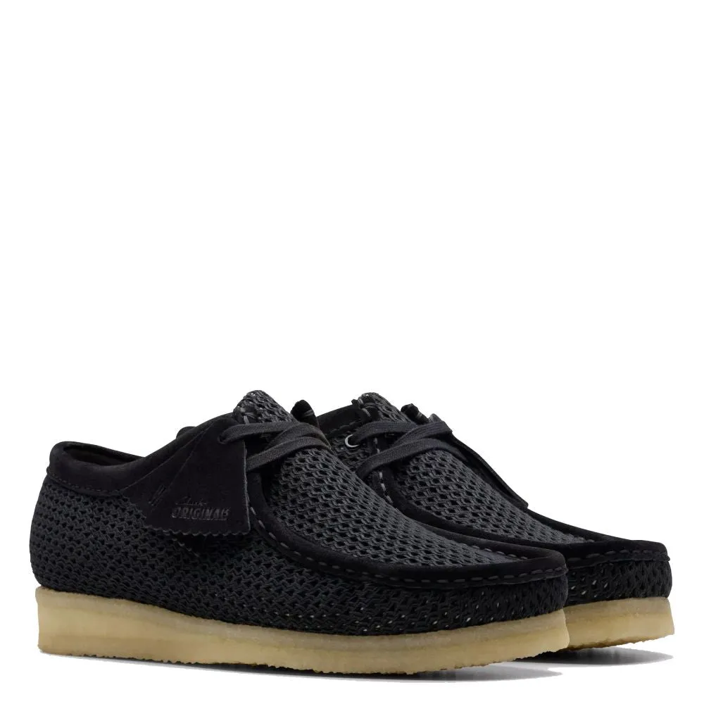 Clarks Men's Wallabee in Black Mesh