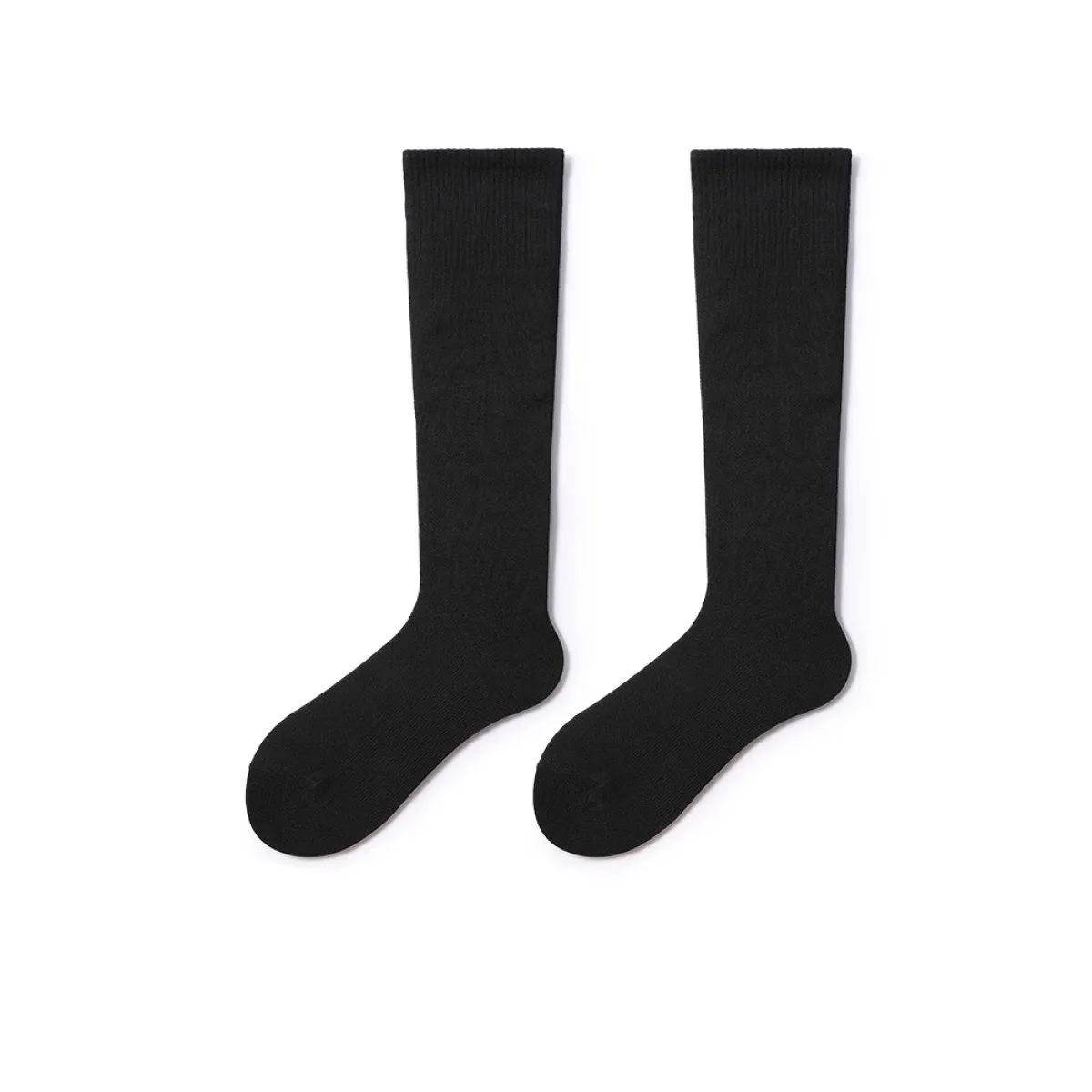 Classic Everyday 32cm All-season Women Black Crew Socks