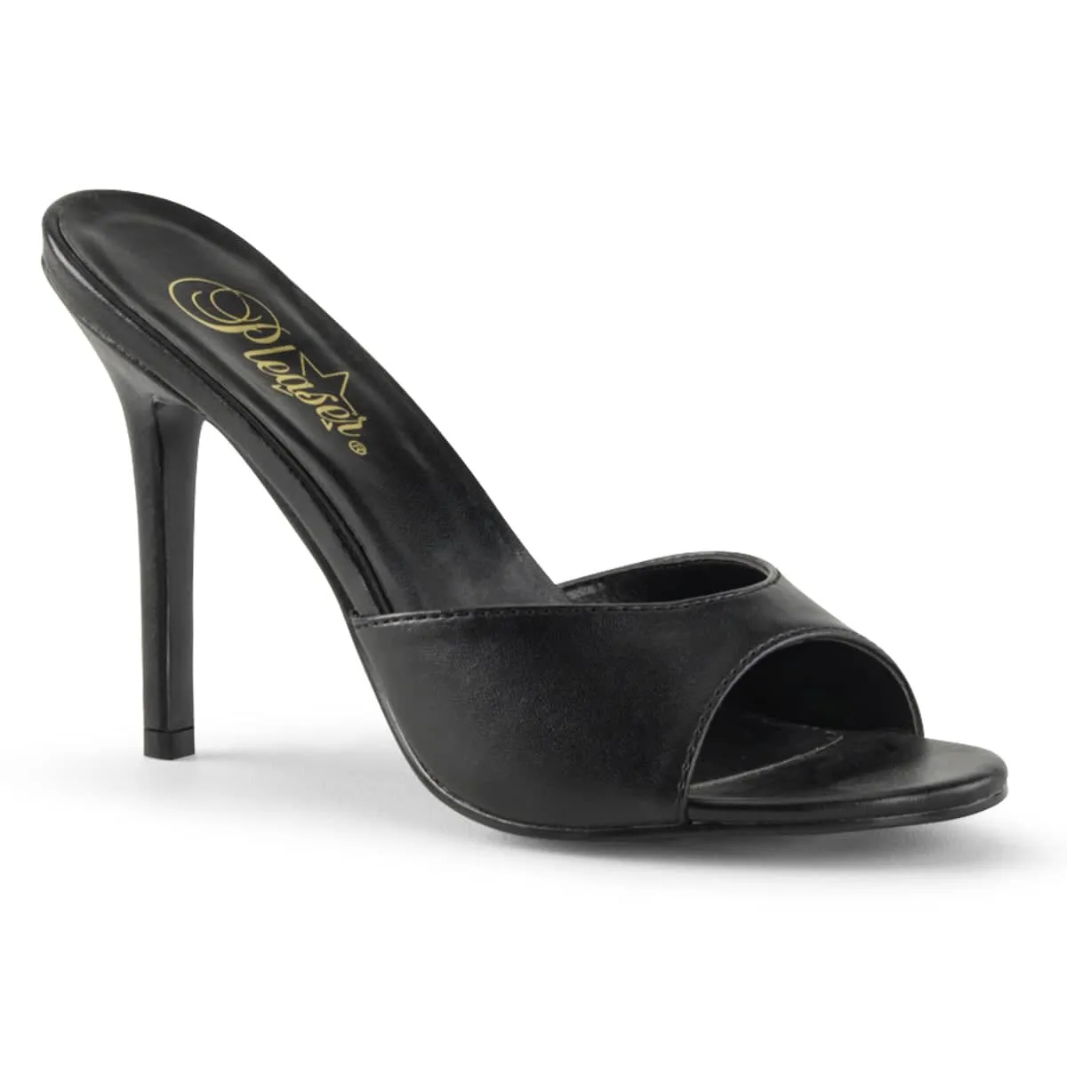 CLASSIQUE-01 Black Slide High Heel