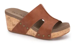 Corkys Oasis Cognac Smooth Wedge