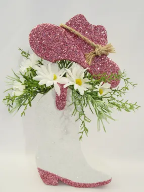 Cowboy boot and hat Table Centerpiece