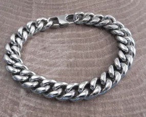 Cuban Leash Smooth 12mm Stainless Steel Bracelet