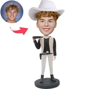 Custom Male Cool Cowboy Hunting Bobblehead