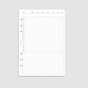 Daily Agenda Graph Inserts | Undated Horizontal