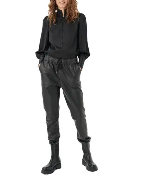 Dea Kudibal Helene Black Leather Trackpant