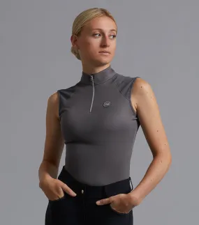 Derina Ladies Technical Sleeveless Riding Top Anthracite Grey