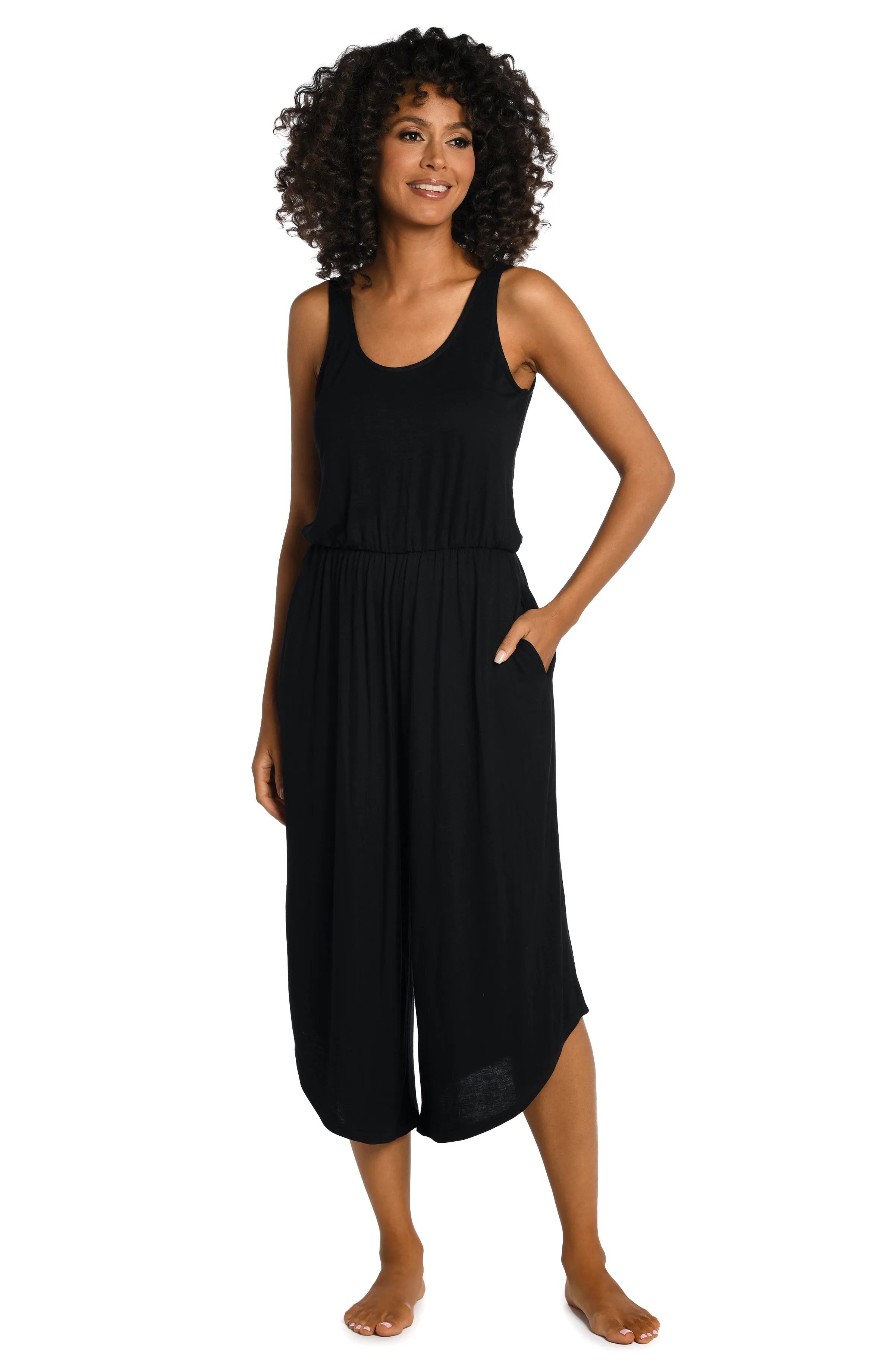 Draped Darling Wide Leg Jumpsuit