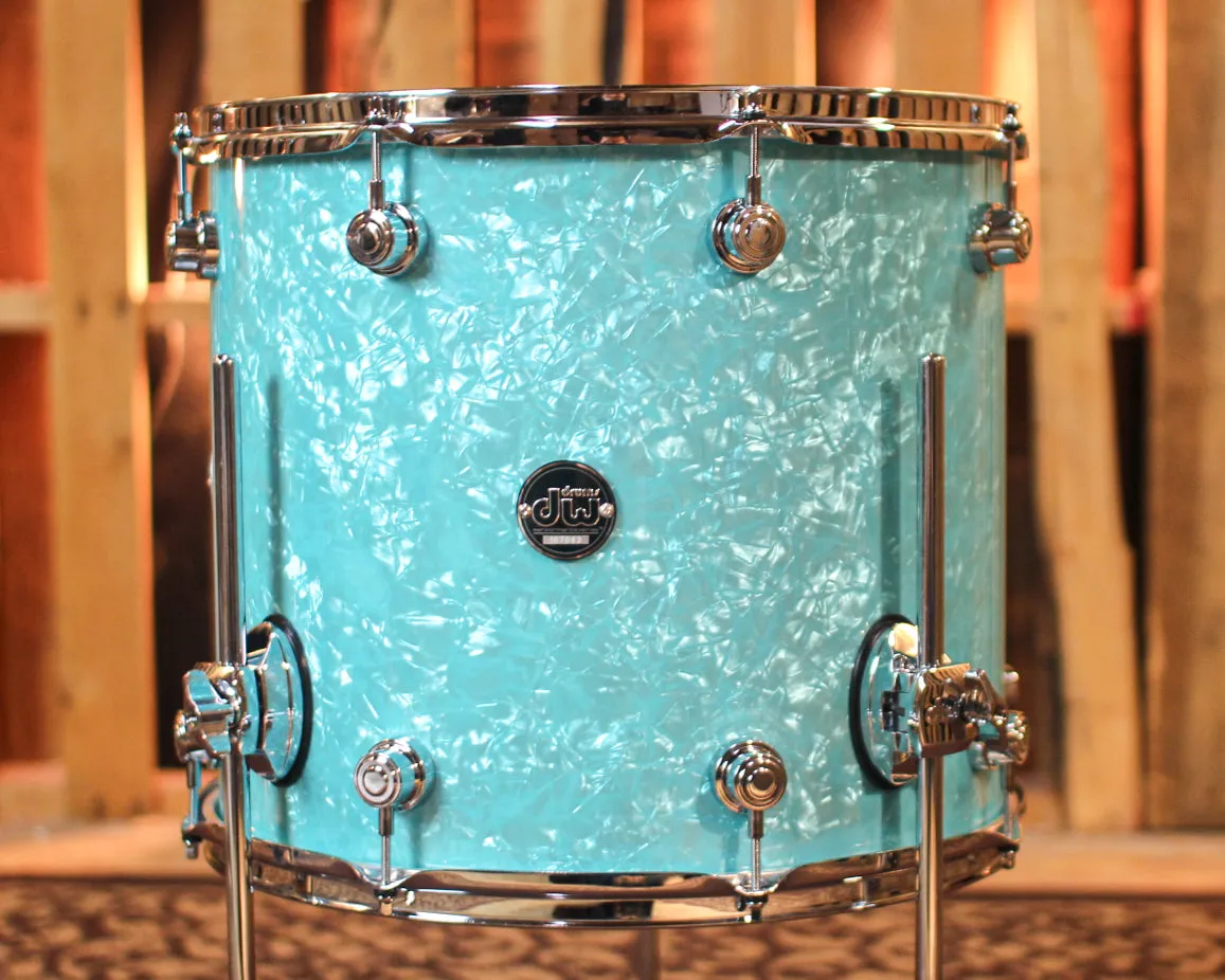 DW Performance Seafoam Marine Floor Tom - 14x16