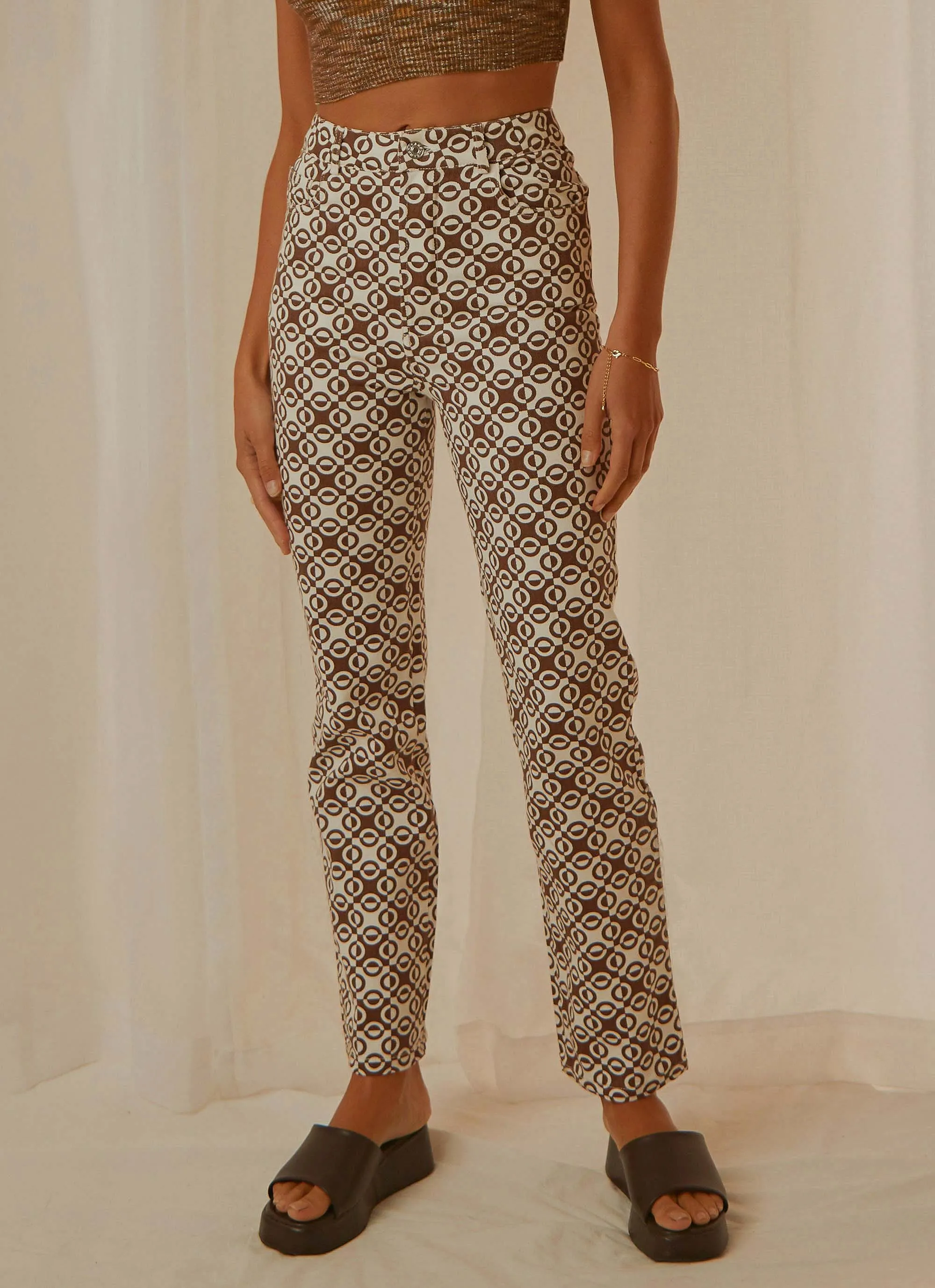 Electric Avenue Pants - Choc Retro