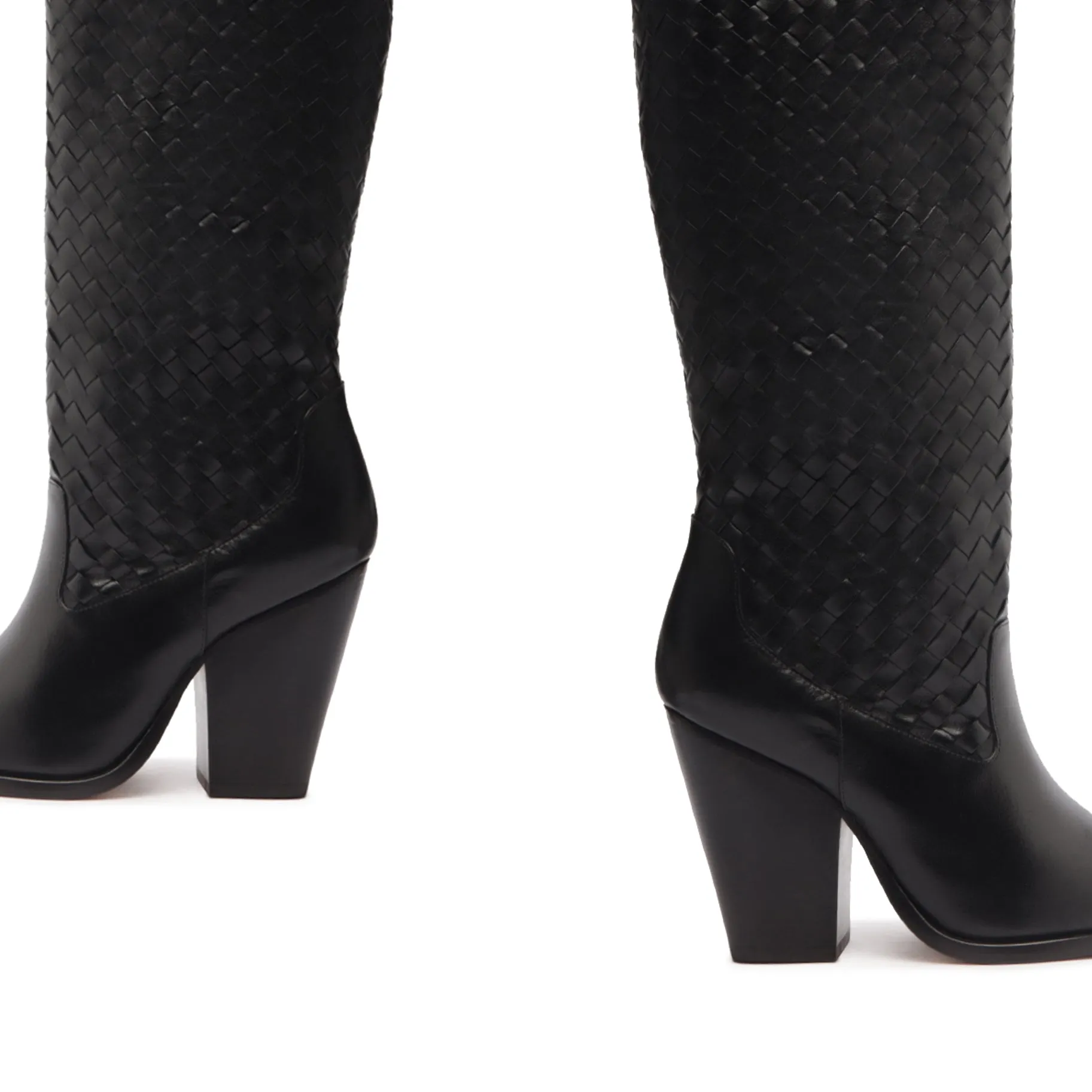 Ella Woven Atanado Leather Boot